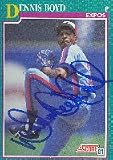 Dennis Boyd, Montreal Expos, 1991 Score Autographed Card