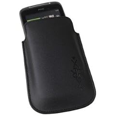 XiRRiX Vertikal Tasche Etui H�lle Case Handy Tasche mit XiRRiX Pr�gung schwarz f�r Simvalley Mobile SP-80 3G