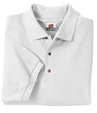 Hanes Stedman - 7-Ounce Pique Knit Sport Shirt White-6XL