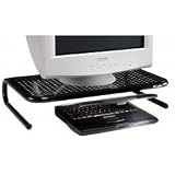 Monitor Stand - Black Metal Art (Black) (23.75W x 14.5D x 5.25H)