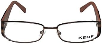 Kerf 851 Mens/Womens Rx Ready Stylish Designer Full-rim Eyeglasses/Eyewear (52-18-0, Brown)