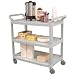 310aPNsFavL. SL75  White & Natural Finish Kitchen Microwave Cart w/Casters