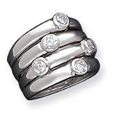 Sterling Silver Stackable CZ Ring - Size 6