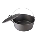 King Kooker CI12F 12-Quart Cast Iron Dutch Oven