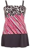 Liz Claiborne South Beach Border Plus Size Bandeau Skirtini Swimsuit - Plus Size Swimsuit Plus Size Swimsuits