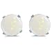 14K White Gold 3mm Round Opal Stud Earrings