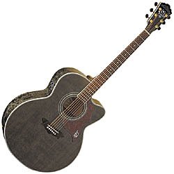 MusicalInstruments: J28SCEDL Acoustic Electric Guitar Transparent Black