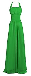 Backless Chiffon Halter Evening Dress/Bridesmaid Dress/Prom Dress/Party Dress 