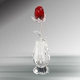 310aqKrMqXL. SL160  Crystal Red Rose in Vase, 6 Inches, Handcrafted