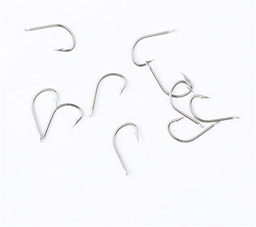 2PK 10pcs Single Hook with Barb Crank Fishhook Hi-Carbon Steeled Fishing Gear Accessories Size 9