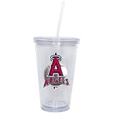 Los Angeles Angels of Anaheim Double Wall Tumbler with Straw