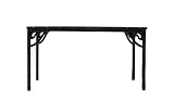 Chinese Black Rustic Lacquer Bamboo Table Desk Ass563