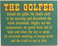 Golf Wood Sign - Behold The Golfer