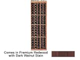 Wine Cellar Innovations Designer Series Collection Premium Redwood with Dark Walnut Stain 5-Column Individual Bottle Rack 72x23x13-in.