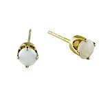Opal Round Stud Earrings