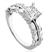 Round/Princess Cut Diamond Eng. Ring .15cttw (CZ ctr)