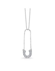 Victoria Kay 1/5ct White Diamond Safety Pin Broach in Sterling Silver (J-K, I2-I3)