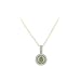 14K Yellow Gold 0.09 ct. Diamond and 1/5 ct. Emerald Necklace