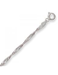 MMA Silver - 16 inch Singapore 040 Chain Necklace
