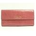 MIUMIU ：ミュウミュウ 2012年春夏新作　 クロコ型押し三つ折り長財布　サーモンピンク(ANTICO)　並行輸入品