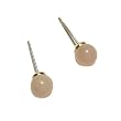 Rose Quartz Gemstone Stud Fashion Earrings, 6mm