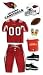 NFL TEAM UNIFORM 3-D Stickers ARIZONA CARDINALS - DISCONTINUED ITEM - For Scrapbooking, Card Making & Craft Projects