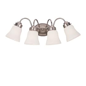 Sea Gull Lighting 44021-962 Westmont Four Light Vanity, Brushed Nickel Finish with Satin... by Sea Gull Lighting