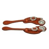Western Oak Tooled Cowboy Spur Straps
