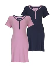 M2b Pink and Navy Nightshirts 2-Pk