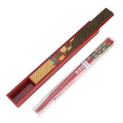 Plastic Chopsticks w/ Case Red #9611