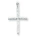 14k White Gold Diamond Cross Pendant