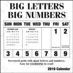 Big Letters Big Numbers 2010 Wall Calendar
