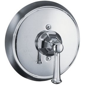 Kohler K-T466-4C-G Memoirs Rite-Temp pressure-balancing valve trim with Classic design and lever han