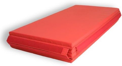Gymnastics Super Mat 2' Panel 5X10'X1-3/8" with Hook/Loop V-4 Red