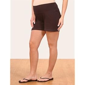Motherhood Maternity: under belly tie front stretch fabric maternity short