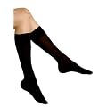 3er PACK Damenkniestr�mpfe schwarz, gek�mmte Baumwolle. 3 Paar Damensocken ohne einschneidendem Gummibund, in 2 Gr��en erh�ltlich.