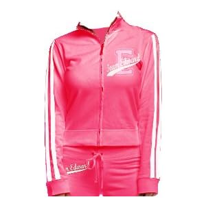Team Edward Vampire Juniors/Ladies Ragged Terry Striped Track Outfit Tracksuit
