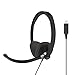 Koss CS300-USB Communication Headset Headphones | On-Ear Double Sided Design | Black | Lightweight | D-Profile | Noise Cancelling Electret Microphone | for Telephones and Office Phones
