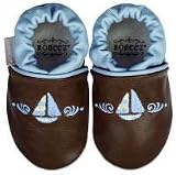 Robeez * Royal Luxury Collection -- Simply Sailing Cocoa * Soft Sole Baby Shoes 3-6 months * 08 Limited Edition Collection -- Comes With Special Deluxe Keepsake Box !! Great For Newborns And Baby Showers!!! We Have Large Selections! *