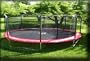Elite Round Series Red Trampoline And Enclosure 14 Foot