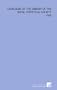 Catalogue of the Library of the Royal Statistical Society: -1908