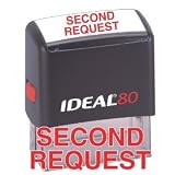 SECOND REQUEST Red Stock Self-Inking Rubber Stamp