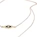 NEROY Women Simple Retro Style Sequins Pendant Metal Multilayer Alloy Necklace