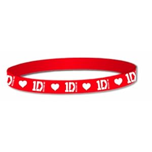 Direction Bracelets on 1d One Direction Gummy Red Bracelet Wristband 100 Official New