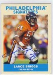 2009 Philadelphia Signatures #PSLB Lance Briggs - Chicago Bears (Autographed Card) (Football Cards)