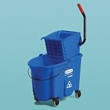 Rubbermaid FG758888 WaveBrake Side Press Combo High-Performance Mopping System, 35 qt Capacity, 20.1 Length x 15.7 Width x 36.5 Height, Blue