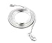 2mm Sterling Silver Diamond-Cut Square Magic Snake Chain Necklace 16 Length