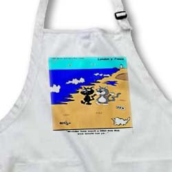 Cat Discovers Worlds Largest Litter Box - Waist Apron With Pockets by 