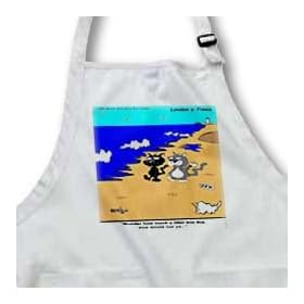 Cat Discovers Worlds Largest Litter Box - Waist Apron With Pockets by 