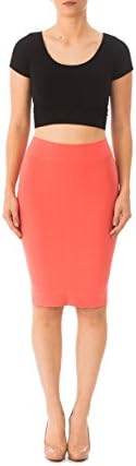 Karen Michelle LA Women's Pencil Skirt 1X Coral
